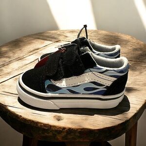 VANS Toddler Old Skool Blue Ice Flame Sneaker